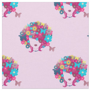 boho floral afro stof