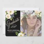 BOHO FLORAL AFSTUDEREN AANKONDIGING, FEESTUITNODIG KAART (Voorkant)