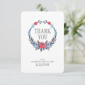 Boho Floral Aquarelle Roses rouges | MERCI (Debout devant)