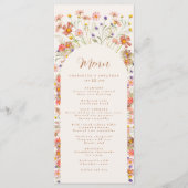 Boho Floral Arch Fall Wedding Menu (Voorkant)