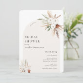 Boho Floral Arch Invitation de la douche nuptiale (Debout devant)