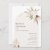 Boho Floral Arch Invitation de la douche nuptiale (Devant)