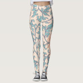 Boho floral, asian boho style leggings (Voorkant)