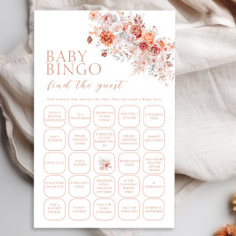 Boho Floral Baby Bingo Vind het Gastenspel