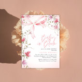 Boho Floral Baby in Bloom Baby Shower Kaart
