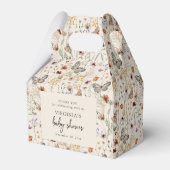 Boho Floral Baby shower Bedankdoosjes (Achterkant)