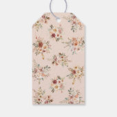 Boho Floral Baby shower dank u Cadeaulabel (Achterkant)