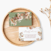 Boho Floral Baby shower Display Shower Informatiekaartje