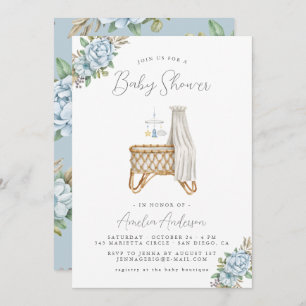 Boho Floral Baby Shower Kaart
