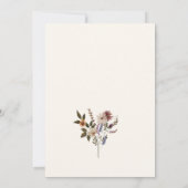 Boho Floral Baby shower Kaart (Achterkant)