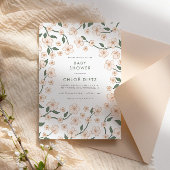 Boho  Floral Baby shower Kaart