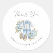 Boho Floral Baby Shower Ronde Sticker (Voorkant)