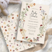Boho Floral Baby shower Uitnodiging