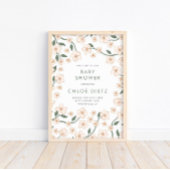 Boho Floral Baby shower Welkom Poster