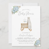 Boho Floral bébé garçon douche Invitation (Devant)
