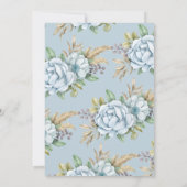 Boho Floral bébé garçon douche Invitation (Dos)