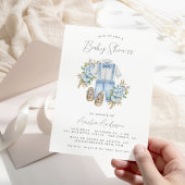 Boho Floral bébé garçon douche Invitation