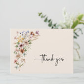  Boho Floral bedankje Bedankkaart (Staand voorkant)