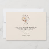  Boho Floral bedankje Bedankkaart (Achterkant)