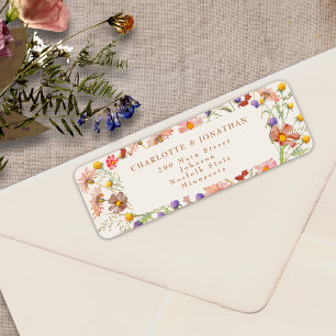 Boho Floral Beige Cream Fall Wedding Etiket