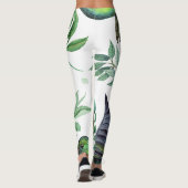 Boho Floral Bird Leggings - Stijlvolle yogabroek (Achterkant)