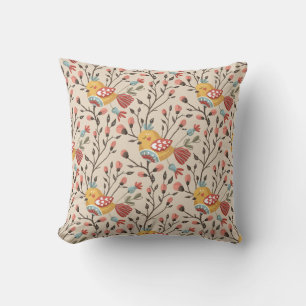 Boho Floral Birds Tuinpatroon Kussen