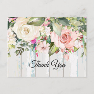 boho floral , bloemenverjaardag dank je kaartje uitnodiging briefkaart