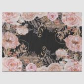 BOHO Floral Blush Roze Rose Gold Foliage Tissuepapier (Voorkant)