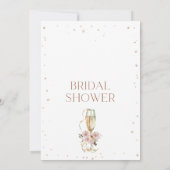 Boho Floral Boot Brunch Bubble Vrijgezellenfeest Kaart (Achterkant)