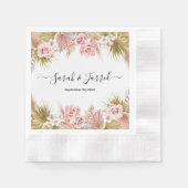 Boho Floral Border Servet (Voorkant)
