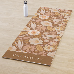Boho Floral Botanical Personalized Yogamat
