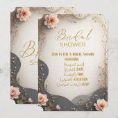 Boho Floral Bridal Shower Invitation (Devant / Derrière)