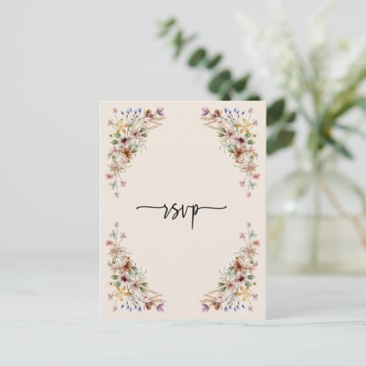 Boho Floral Briefkaart (Staand voorkant)