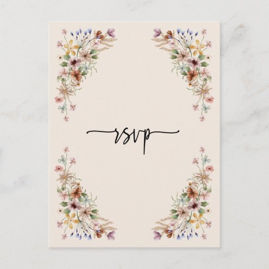  Boho Floral Briefkaart (Voorkant)
