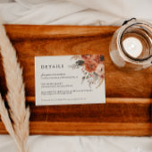 Boho Floral bruiloft details Kaart | Voeg plaatsen