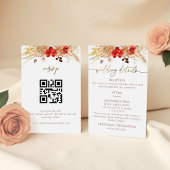 Boho Floral bruiloft details | RSVP | QR-code Informatiekaartje