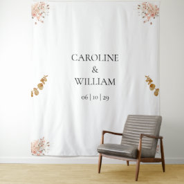 Boho Floral bruiloft fotocabine achtergronden Wandkleed