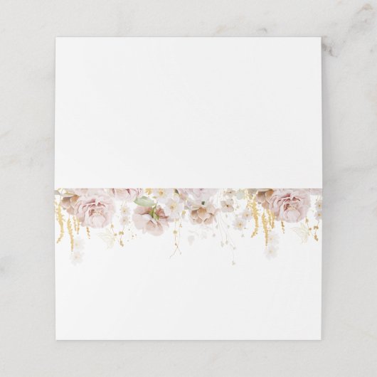 Boho floral bruilotingkaarten (Buitenkant ongevouwen)