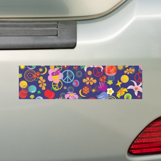 Boho floral bumpersticker (Op auto)