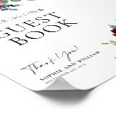 Boho Floral Burgundy Poster (Hoek)