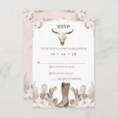 Boho Floral Cactus Rodeo 21e Anniversaire Carte RS (Devant / Derrière)