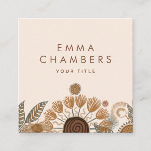 Boho Floral Carte de visite