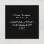 Boho Floral Carte de visite (Dos)