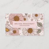 Boho Floral Carte de visite (Devant)