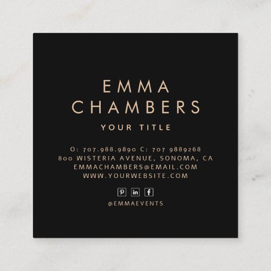 Boho Floral Carte de visite (Dos)