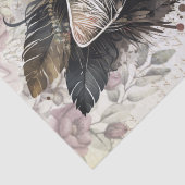 Boho Floral Cat Waterverf Tissuepapier (Detail)