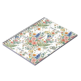 Boho Floral Celestial Moon  & Snakes Botanical Notitieboek