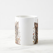 Boho Floral Chat Face Mug - Stylish & Whimsical (Centre)