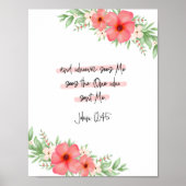 Boho Floral Christelijk Bijbelvers Johannes 12:45 Poster (Voorkant)