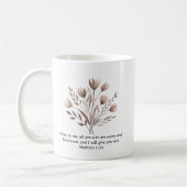 Boho Floral Christian Ceramic Mug (Gauche)